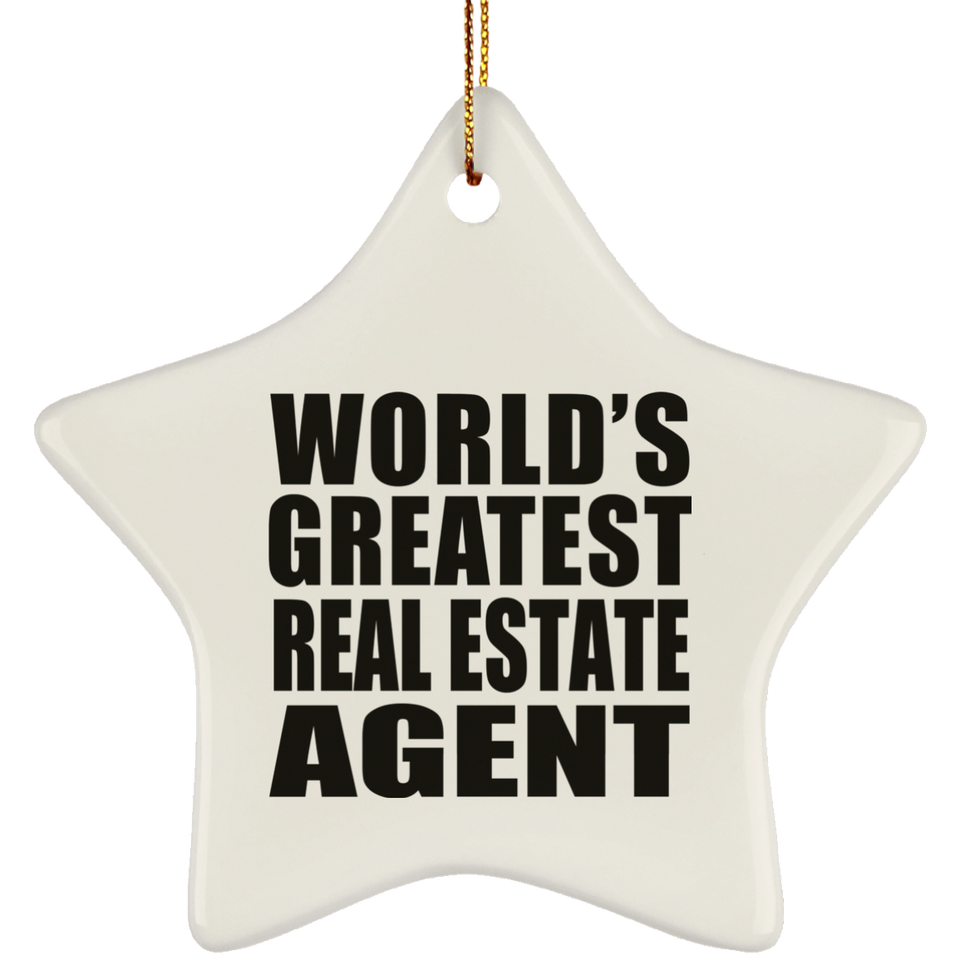 World's Greatest Real Estate Agent - Star Ornament