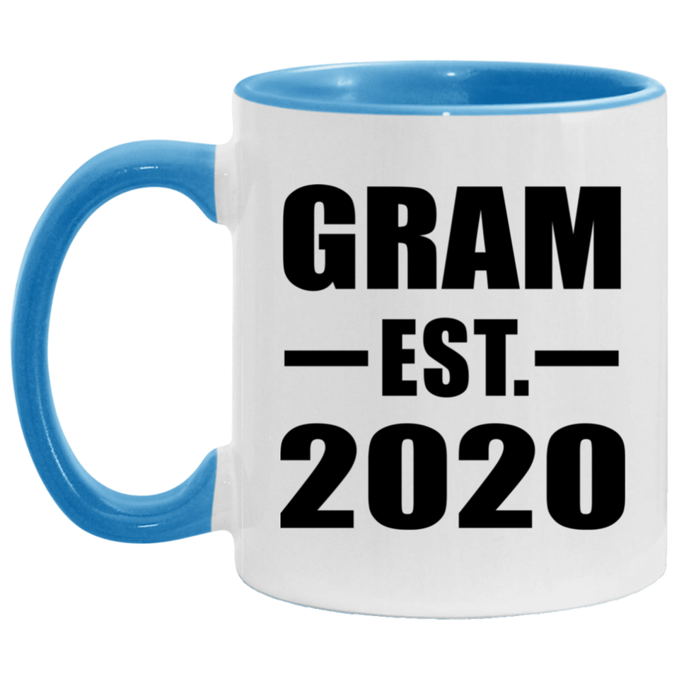 Gram Established EST. 2020 - 11oz Accent Mug Blue