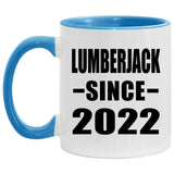 Lumberjack Since 2022 - 11oz Accent Mug Blue