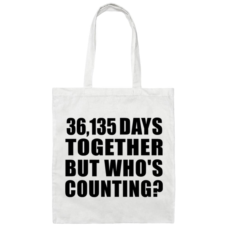 99th Anniversary 36,135 Days Together Who's Counting - Tote Bag White