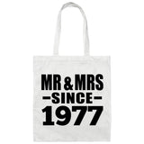 47th Anniversary Mr & Mrs Since 1977 - Tote Bag White