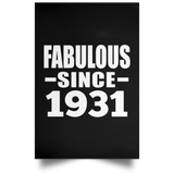 93rd Birthday Fabulous Since 1931 - Poster Portrait