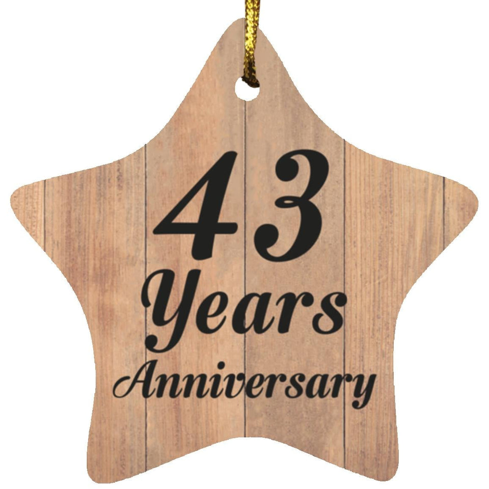 43rd Anniversary 43 Years Anniversary - Star Ornament C