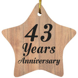 43rd Anniversary 43 Years Anniversary - Star Ornament C