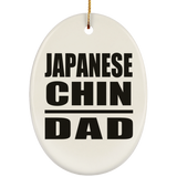 Japanese Chin Dad - Oval Ornament