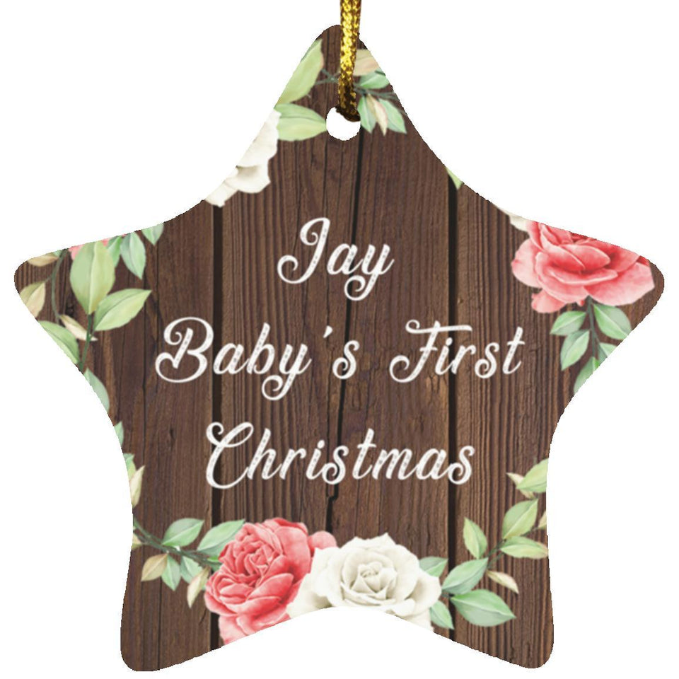 Jay Baby's First Christmas - Star Ornament A