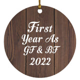 First Year As Gf & Bf 2022 - Circle Ornament D
