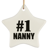 Number One #1 Nanny - Star Ornament