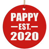 Pappy Established EST. 2020 - Circle Ornament