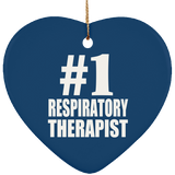 Number One #1 Respiratory Therapist - Heart Ornament