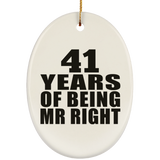 41st Anniversary 41 Years Of Being Mr Right - Oval Ornament