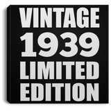 85th Birthday Vintage 1939 Limited Edition - Canvas Square