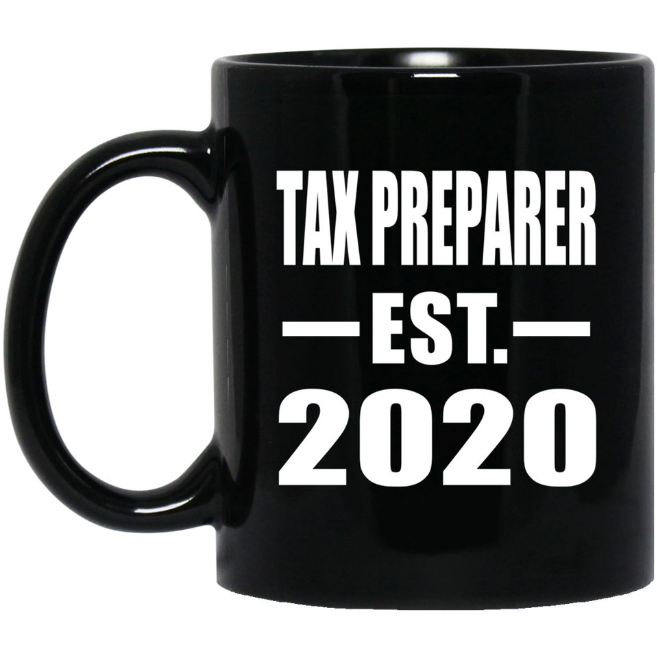 Tax Preparer Established EST. 2020 - 11oz Coffee Mug Black