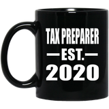 Tax Preparer Established EST. 2020 - 11oz Coffee Mug Black