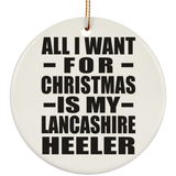All I Want For Christmas Is My Lancashire Heeler - Circle Ornament