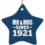 103rd Anniversary Mr & Mrs Since 1921 - Star Ornament