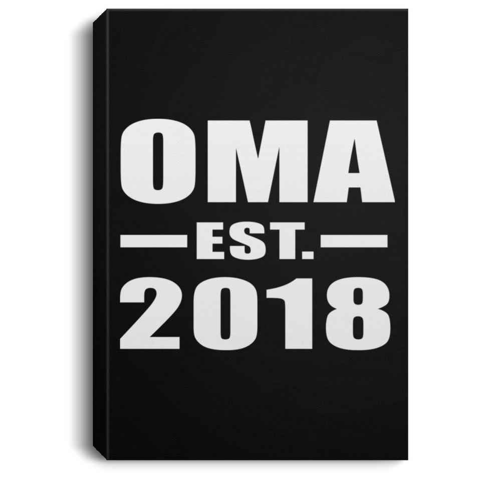 Oma Established EST. 2018 - Canvas Portrait