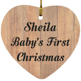 Sheila Baby's First Christmas - Heart Ornament C
