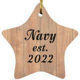 Navy Established Est. 2022 - Star Ornament C