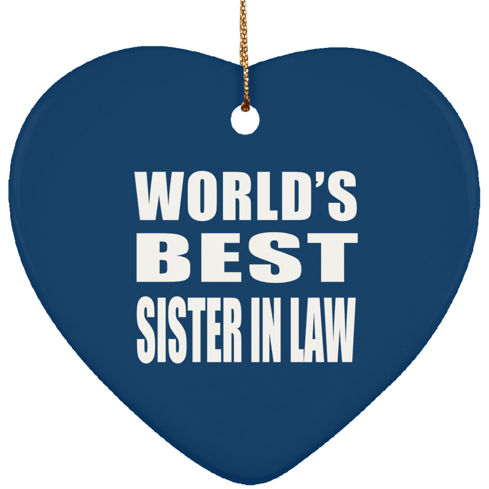World's Best Sister In Law - Heart Ornament