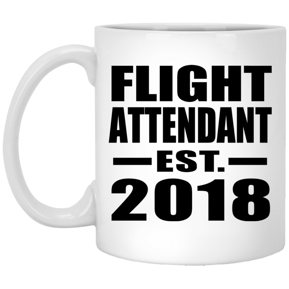 Flight Attendant Established EST. 2018 - 11 Oz Coffee Mug