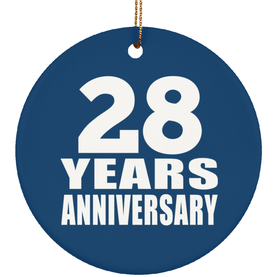 28th Anniversary 28 Years Anniversary - Circle Ornament