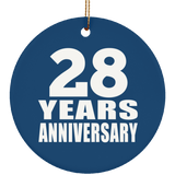 28th Anniversary 28 Years Anniversary - Circle Ornament
