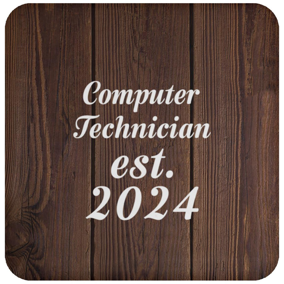 Computer Technician Established Est. 2024 - Drink Coaster D