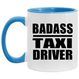 Badass Taxi Driver - 11oz Accent Mug Blue