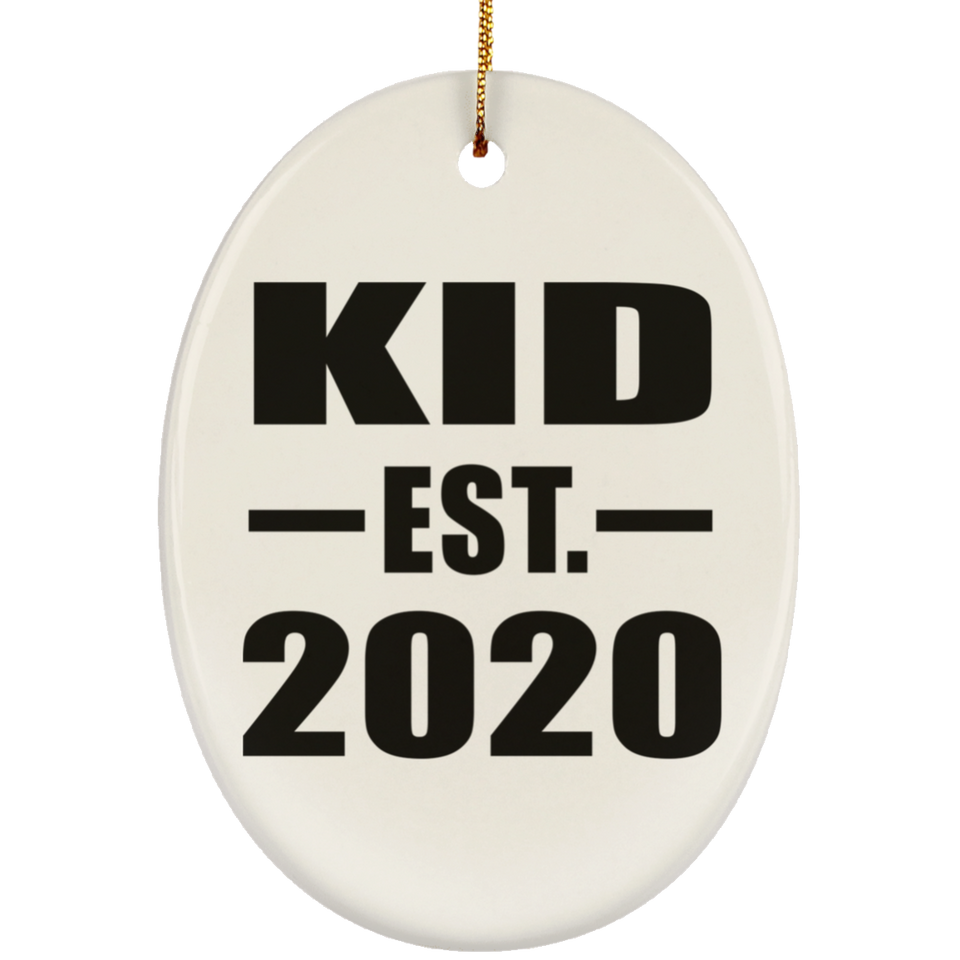 Kid Established EST. 2020 - Oval Ornament