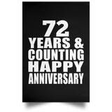 Happy 72nd Anniversary 72 Years & Counting - Poster Portrait