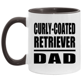 Curly-Coated Retriever Dad - 11oz Accent Mug Black