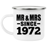52nd Anniversary Mr & Mrs Since 1972 - 12oz Camping Mug