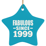 25th Birthday Fabulous Since 1999 - Star Ornament