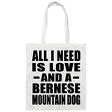 All I Need Is Love And A Bernese Mountain Dog - Tote Bag White