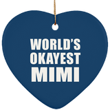 World's Okayest Mimi - Heart Ornament