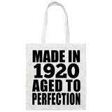 104th Birthday Made In 1920 Aged to Perfection - Tote Bag White