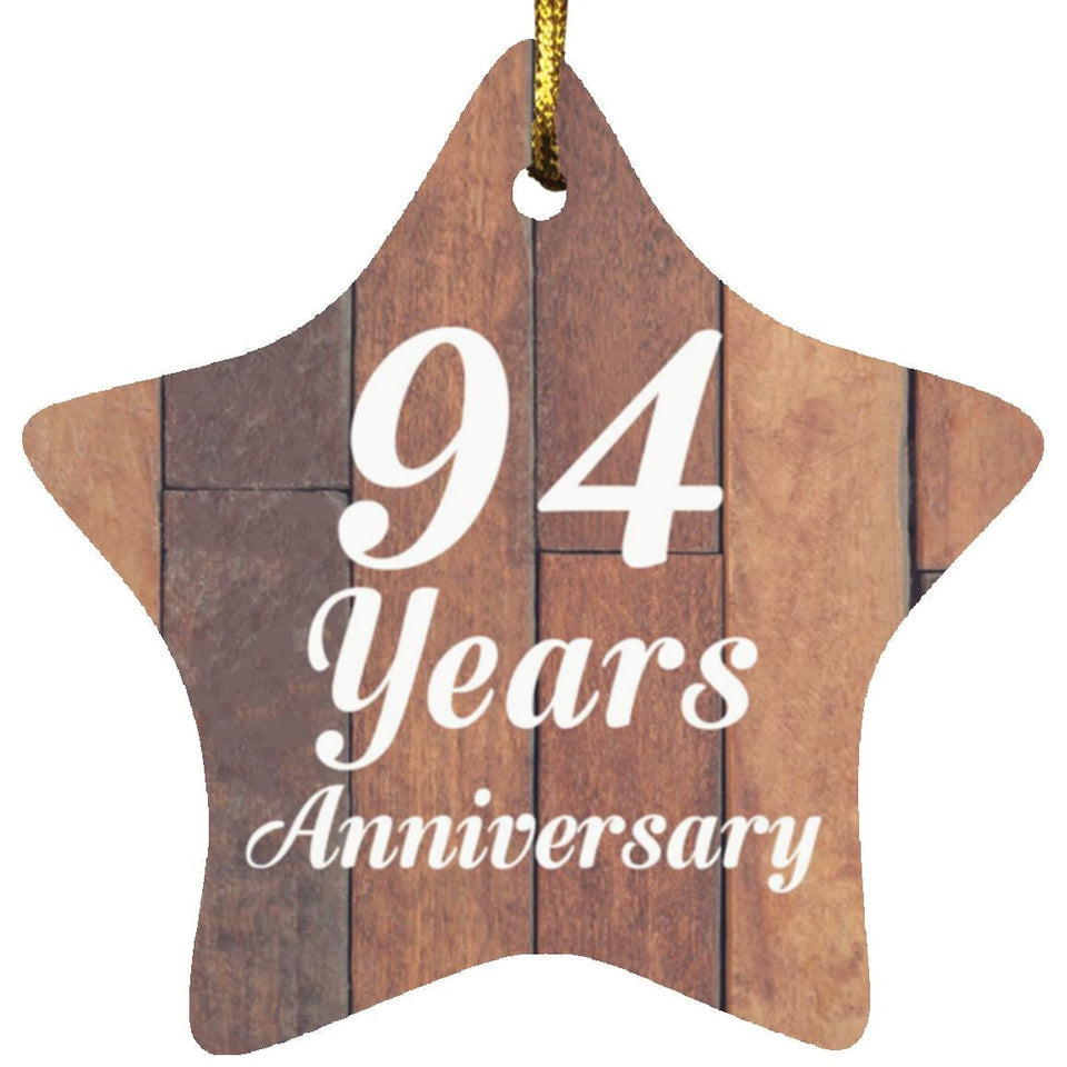 94th Anniversary 94 Years Anniversary - Star Ornament E