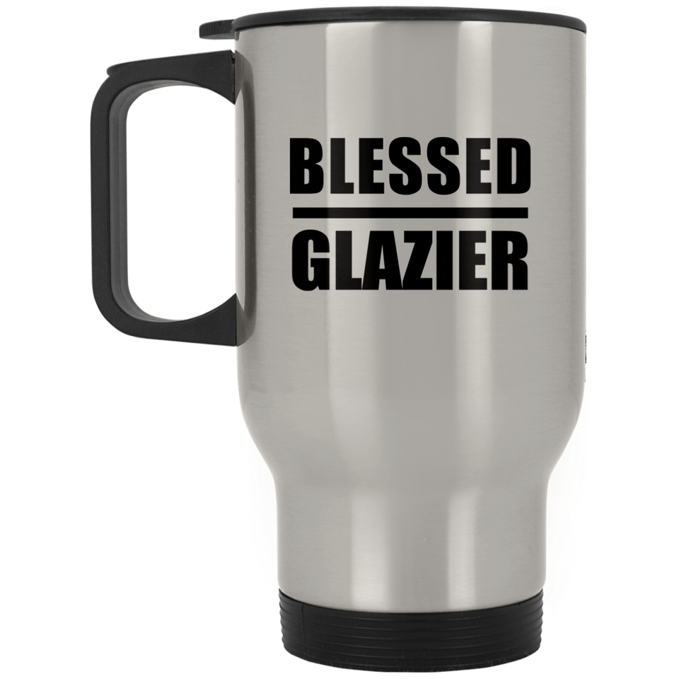 Blessed Glazier - Silver Travel Mug