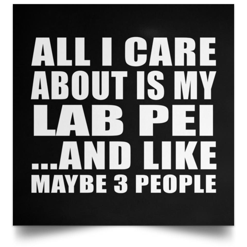 All I Care About Is My Lab Pei - Poster Square