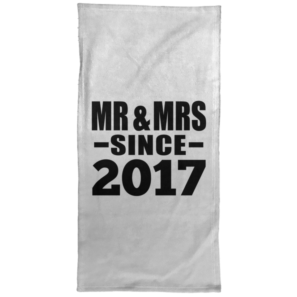 7th Anniversary Mr & Mrs Since 2017 - Hand Towel