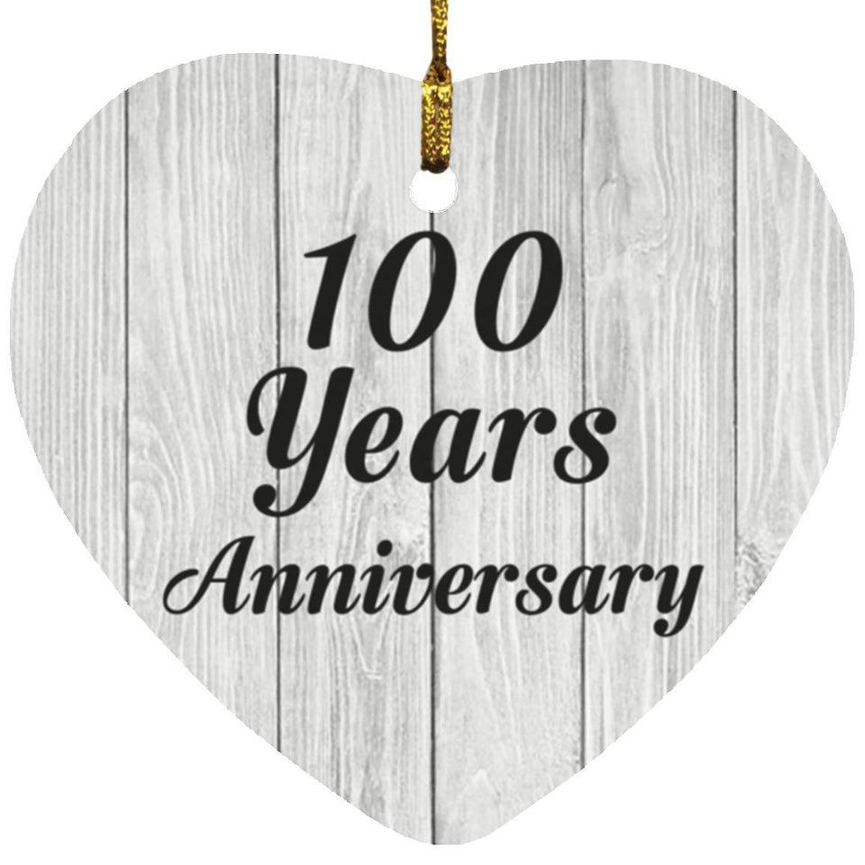 100th Anniversary 100 Years Anniversary - Heart Ornament F