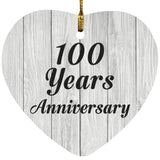 100th Anniversary 100 Years Anniversary - Heart Ornament F