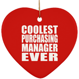 Coolest Purchasing Manager Ever - Heart Ornament