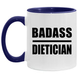 Badass Dietician - 11oz Accent Mug Purple