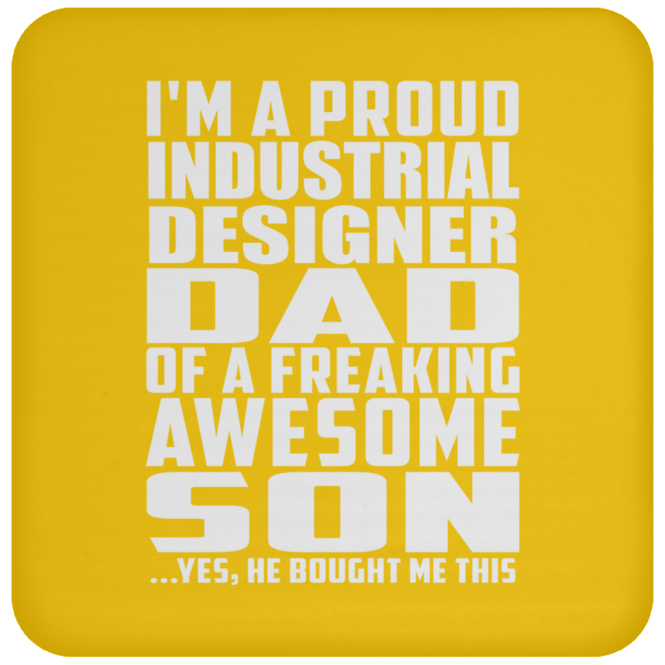 Proud Industrial Designer Dad Of Awesome Son - Drink Coaster