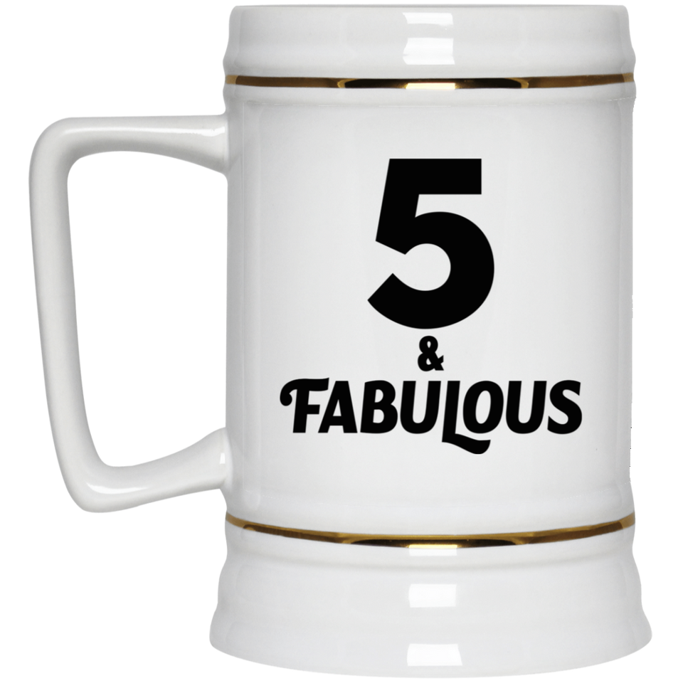 5th Birthday 5 & Fabulous - Beer Stein
