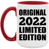 2nd Birthday Original 2022 Limited Edition - 15oz Accent Mug Red