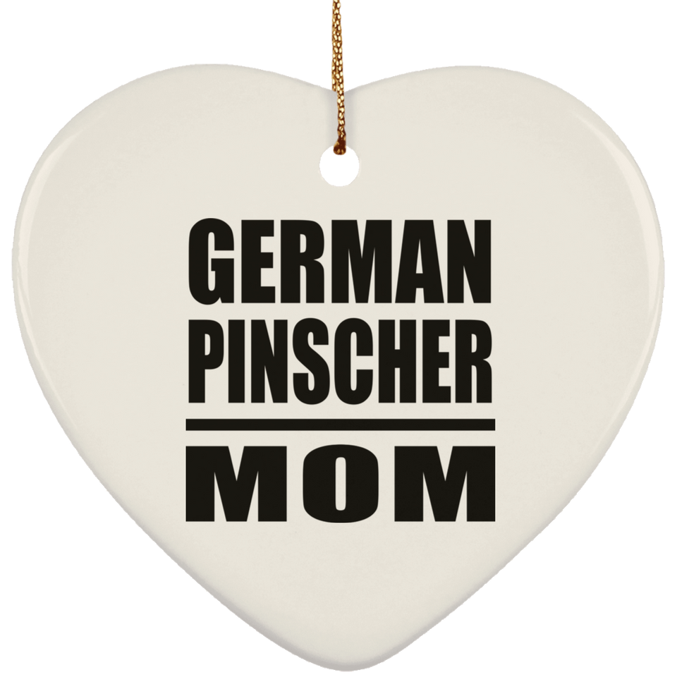 German Pinscher Mom - Heart Ornament