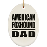 American Foxhound Dad - Oval Ornament
